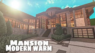 Bloxburg Mansion Warm House No Large Plot  House Build [upl. by Azriel]