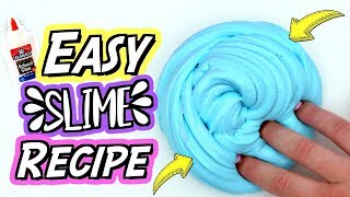 HOW TO MAKE SLIME For Beginners NO FAIL Easy DIY Slime Recipe [upl. by Sissel]