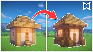 ► How To Transform A Small Farm Village House In Minecraft 1  Survival Build [upl. by Ahsiekel]