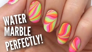 Water Marble Your Nails Perfectly [upl. by Aneleiram142]