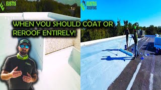 When Does It Makes Sense To Do A Flat Roof Coating vs Reroof [upl. by Eihtak381]