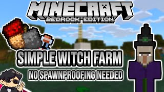 1800h Simple amp Efficient Witch Farm Minecraft Bedrock Tutorial  Mechanics 117 Caves amp Cliffs [upl. by Hnib504]