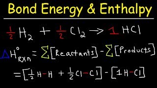 Bond Energy Calculations amp Enthalpy Change Problems Basic Introduction Chemistry [upl. by Entwistle]