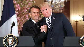 Five touching moments between Donald Trump and Emmanuel Macron [upl. by Ibbed]