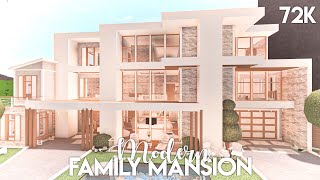 Modern Family Mansion  Bloxburg Build [upl. by Nagiam]