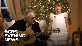 Andrea Bocelli and daughter starring in online Christmas concert [upl. by Ardnuasal]