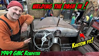 Installing the dash in the 1949 GMC Roadster [upl. by Odine]