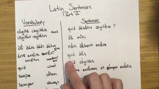 Latin  Practice Sentences Part II [upl. by Garlanda]