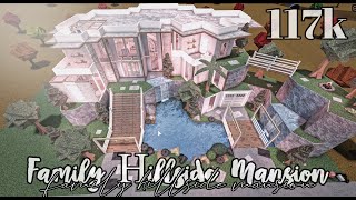 Bloxburg Family Hillside Mansion 117k No large plot [upl. by Nesnej]