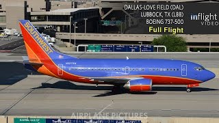 Southwest Airlines Full Flight  Dallas to Lubbock TX  Boeing 737500 [upl. by Apfel]