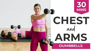 25Minute CHEST Workout At Home Dumbbells EMOM Workout [upl. by Klara349]