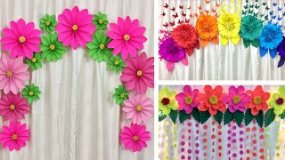 3 EASY PAPER FLOWERS DECORATION IDEAS FOR ANY OCCASION AT HOME [upl. by Anikas88]