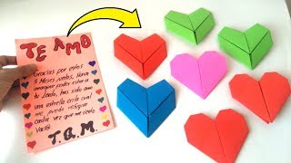 COMO DOBLAR TUS CARTAS EN FORMA DE CORAZON [upl. by Clarie]