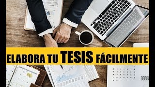 CÓMO HACER UNA TESIS FÁCILMENTE  ESTRUCTURA [upl. by Bethena]