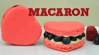 MACARONES CON FORMA DE CORAZÓN  RECETA  MUSAS [upl. by Ford882]