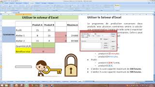 Utiliser le Solveur Excel [upl. by Erbua167]