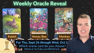 Weekly Oracle Reveal 🔮✨  Tarot Reading for September 26 to October 2  Elliot Oracle 🐇 🐝 🐒 [upl. by Abra808]