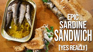 Best Sardine Sandwich Recipe  SAM THE COOKING GUY [upl. by Ardnoyek]