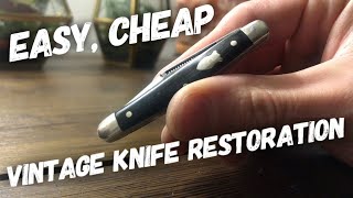 How to Easily Restore a Vintage Slipjoint Pocket Knife [upl. by Aneris495]