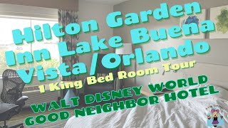 Hilton Garden Inn Lake Buena VistaOrlando Room Tour  OffSite WDW Good Neighbor Hotel [upl. by Ribble429]