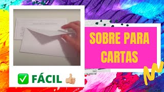 ¿Cómo hacer un sobre de papel para cartas PASO a PASO [upl. by Icnarf]