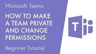 How to Make a Team Private and Change Permissions [upl. by Eyde956]