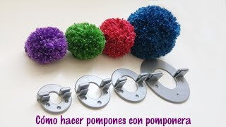 Cómo hacer pompones de lana con pomponera [upl. by Monarski799]