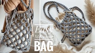 Easy Macrame BagHow To Make Macrame BagTorba ze sznurkaJak zrobić Torbę Ze Sznurka [upl. by Bunni]