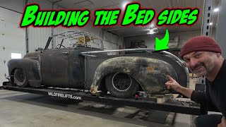 Building custom box sides on our 49 GMC Roadster [upl. by Ailekat873]