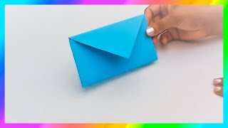 Cómo hacer SOBRES de papel sin pegamento★ Origami★Sobres para cartas  PapelyManualidades [upl. by Lubet]