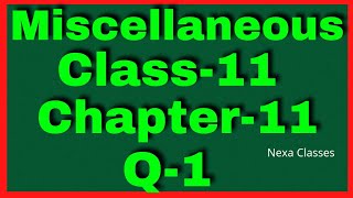 Q 1 Miscellaneous Chapter11 Conic Section Class 11 Math [upl. by Rengaw]