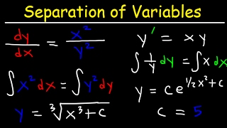 Separable First Order Differential Equations  Basic Introduction [upl. by Orlan]