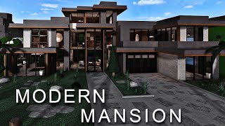 Mega Modern Mansion 200k No Large Plot ROBLOX bloxburg [upl. by Aihsiyt]