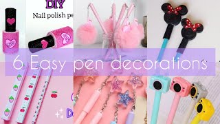 6 Easy DIY Pen amp Pencil Decorations  Back to School Supplies  Craft Compilation [upl. by Savdeep]