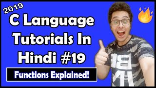 Functions In C C Tutorial In Hindi 19 [upl. by Elehcor]