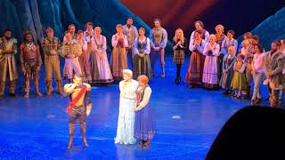 Frozen Broadway Caissie Levy Patti Murin Joe Carroll Last Curtain Call [upl. by Eicnahc]