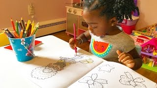 Toddler Coloring In Kids Coloring Book [upl. by Eniluqaj]