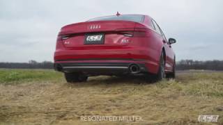 Audi B9 A4 Milltek Exhaust  Stock vs Resonated vs NonResonated [upl. by Ariam]