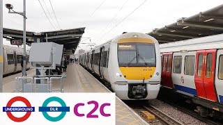 London Underground DLR and c2c trains at West Ham amp Limehouse [upl. by Salomon494]