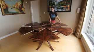 Expanding Circular Dining Table in Walnut [upl. by Tommy]