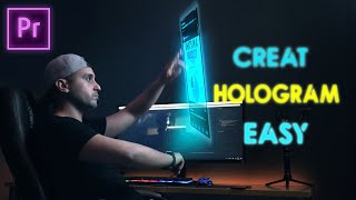 the most easiest way to create HOLOGRAM effect in PREMIERE PRO [upl. by Ardnalahs465]