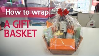 How to wrap a gift basket [upl. by Ennej801]