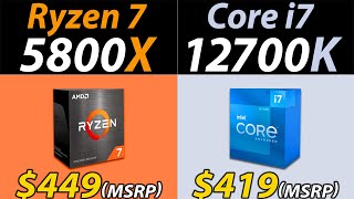 Ryzen 7 5800X Vs i712700K  How Much Performance Difference [upl. by Eedrahs280]