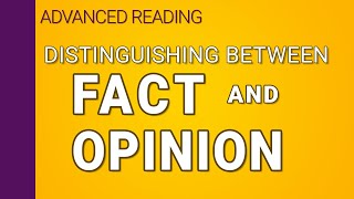 Distinguishing fact from opinion [upl. by Aymik]