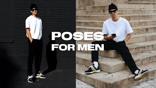 5 SIMPLE POSES for Men´s Instagram Streetstyle Pictures [upl. by Enairb]