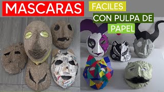 MASCARAS HECHAS DE PAPEL PAPER MACHE MASKS [upl. by Rutger175]