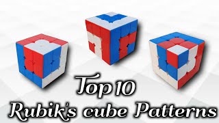 Top 10 Rubiks cube Patterns [upl. by Laehcym]