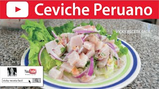 CEVICHE PERUANO  VickyRecetaFacil [upl. by Esmond]