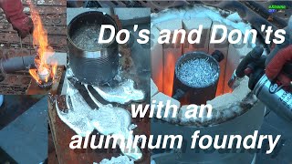 DIY Aluminum Foundry  Dos and Donts [upl. by Nirat]