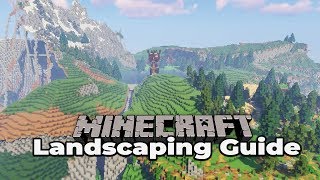 Minecraft Survival Landscaping Guide 1 How to build custom terrain  Tutorial Lets Play [upl. by Nanreik]